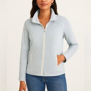 Peter Millar Long Sleeve Quarter Zip Pullover Large Quail Hollow Lightweight UPF